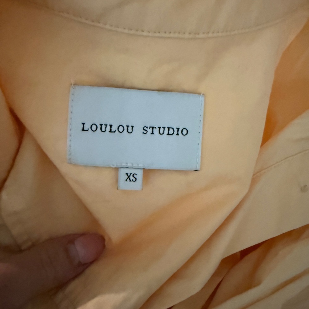 Loulou Studio Light Yellow Button-Up Shirt - Picture 7 of 7